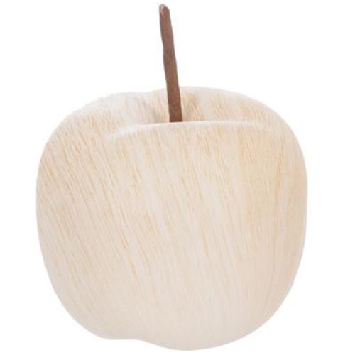 Paris Prix Beige Atmosphera Créateur D'intérieur - Pomme En Céramique Effet "Bois" 9Cm - Image 1