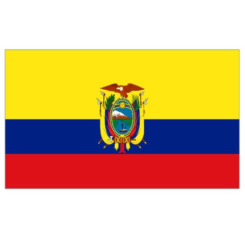 Supportershop-Drapeau Equateur polyester avec 2 œillets metalliques - 150 x 90 cm