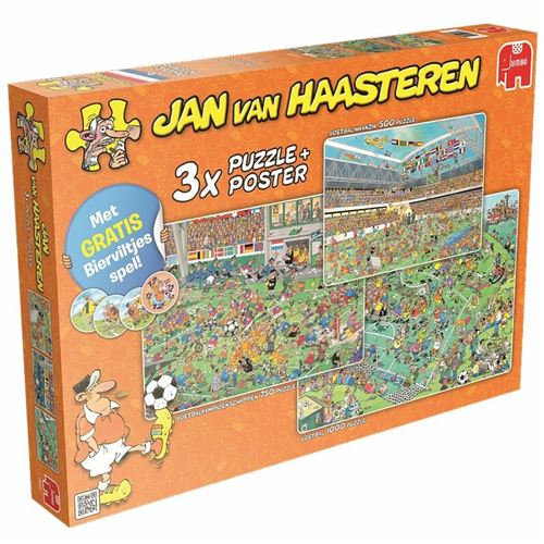 Jumbo : Pack de 3 puzzles Jan van Haasteren thème Foot
