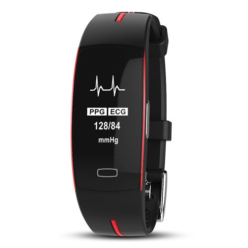 Bracelet connecté OHP P3 IP67 étanche+pression artérielle+mesure de la fréquence cardiaque - rouge