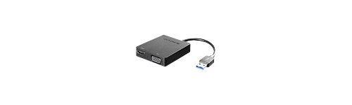  Lenovo Universal USB 3.0 to VGA/HDMI Adapter - Adaptateur vid&eacute;o externe - USB 3.0 - HDMI, VGA 