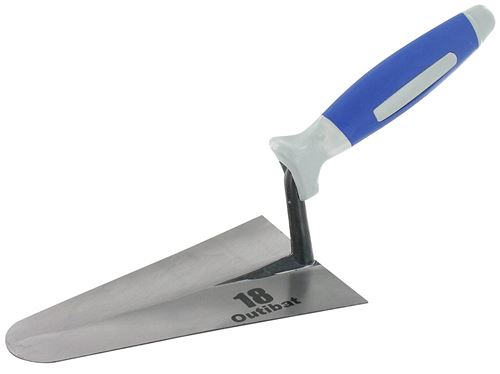 Truelle italienne bi-matière ronde acier Outibat - Longueur 18 cm