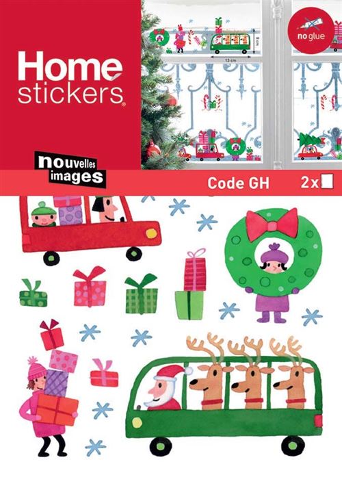 Draeger - Sticker fenêtre voitures et cadeaux de Noël 24 x 3 x 36 cm