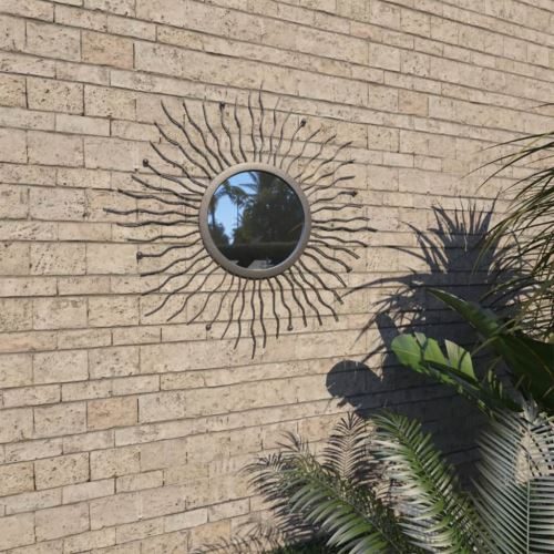 Miroir Mural Miroirs en verre Miroir Décoration de jardin pour Salon miroir Salle de Bains 60 cm