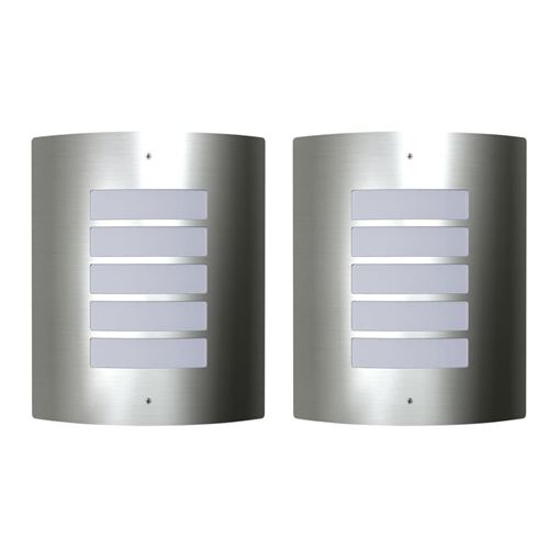 Applique murale design en m&eacute;tal (lot de 2) Vidaxl Argent