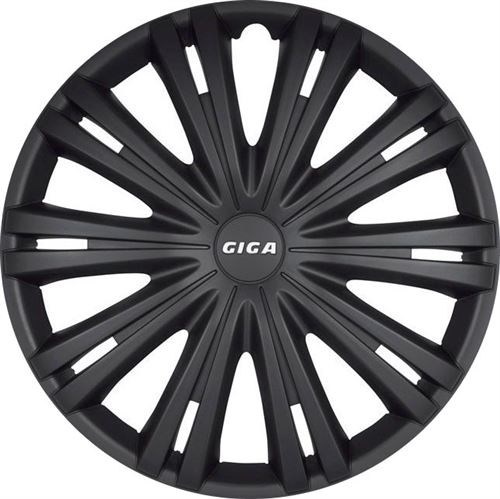 AutoStyle enjoliveurs Giga 15 pouces ABS noir mat ensemble de 4