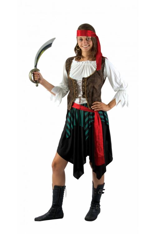 Costume adulte pirate femme des caraibes l/xl
