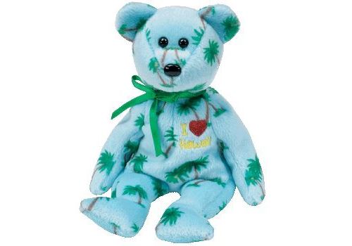 TY Beanie Baby - HAWAII l'Ours (I Love Hawaii - Exclusivité d'état)