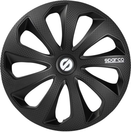 Sparco Enjoliveurs Sicilia 15 pouces ABS noir lot de 4