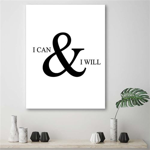 Tableau Sur Toile Cadre Deco Image Murale Moderne Canevas Citation Motivation Anglais 40x60 Achat Prix Fnac