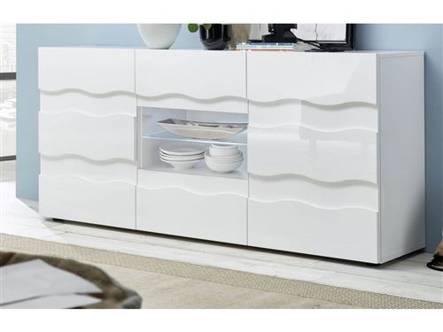 SUBLEEM Buffet bas 181cm 2 portes 2 tiroirs ONDA
