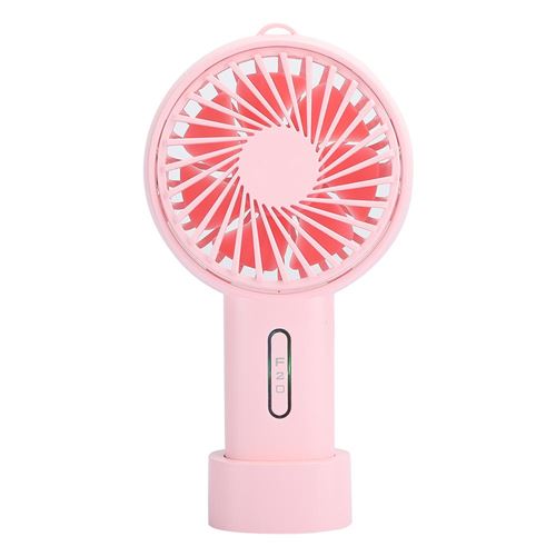 Ventilateur Mini de Charge Portable Rotatif Électrique Chevet de Bureau Universel-Rose