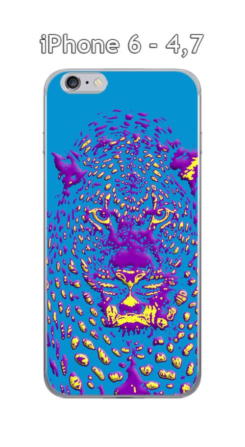 Coque TPU gel souple Apple iphone 6-4.7 pouce design Jaguar Bleu violet