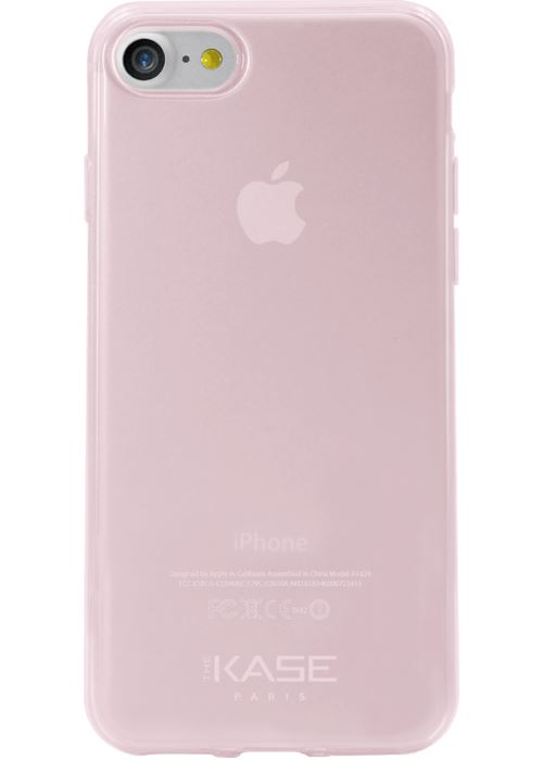 Coque ultra slim en silicone invisible pour Apple iPhone 7/8 0,6mm, Transparent Rose