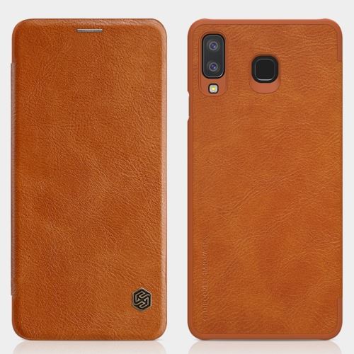 Galaxy A8 Star / A9 Star Housse Etui Cuir Pu Texture Peau Marron Als90557