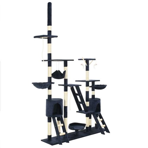 Arbre &agrave; chat avec griffoirs en sisal 230-250 cm Bleu Vidaxl Bleu
