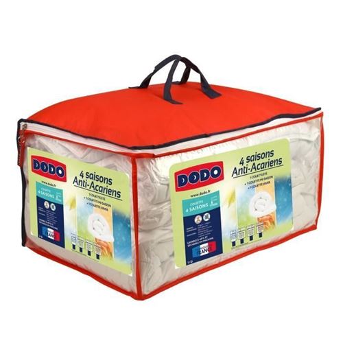 DODO Couette 4 saisons anti-acariens - 200 x 200 cm - Blanc