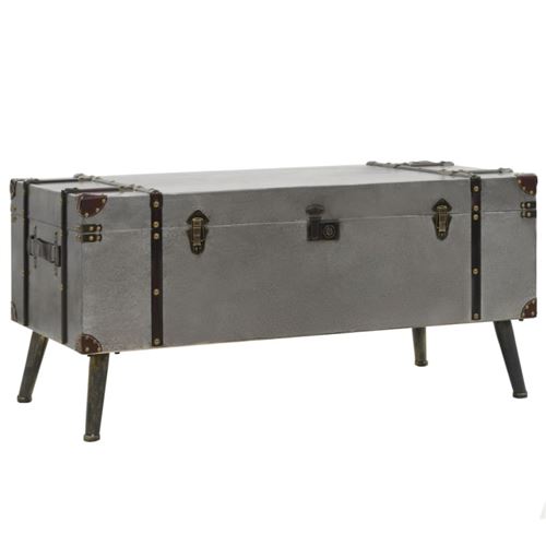 vidaXL Table basse MDF et aluminium 102 x 51 x 47,5 cm