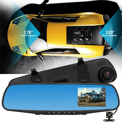 Acheter PDTO double objectif HD voiture DVR avant arrière caméra vidéo Dash  Cam enregistreur Vision nocturne