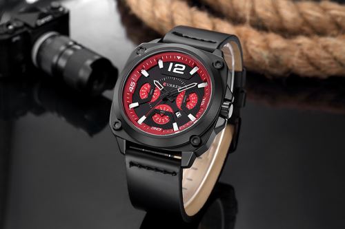 OHP Montre Homme Quartz Noir+Noir Luxe CURREN 8260