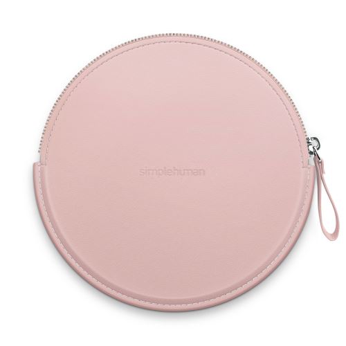 simplehuman Etui Zippé pour Miroir à Capteur Compact Cuir Vegan Rose
