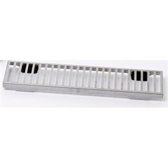 Grille de cuisson tout inox permettant de réserver les aliments déjà cuits, de cuire lentement des tomates à la provençale par exemple pendant que la cuisson des viandes ou poissons