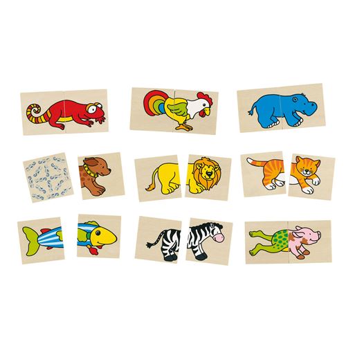 Mémo et Puzzle Animaux Drôles