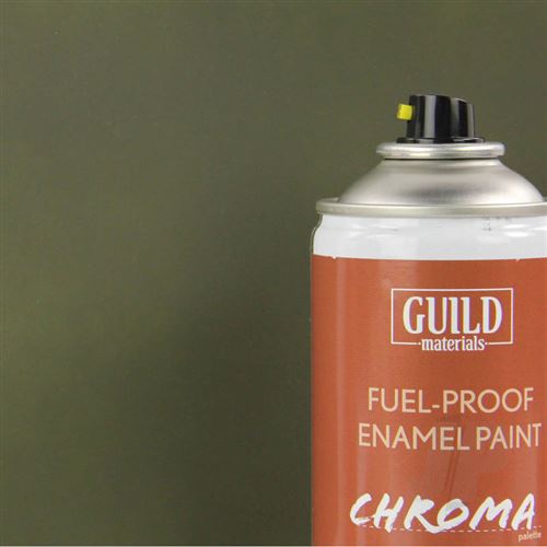 Peinture Chroma Matt Enamel (résistant Carburant) Olive Drab (400ml Aerosol) - Guild Materials