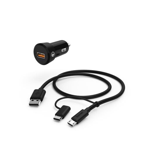 Hama Set de chargement automatique Qualcomm® Quick Charge ™ 3.0 Noir