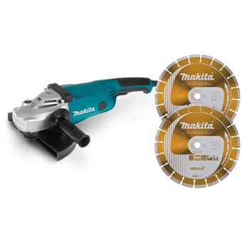 Meuleuse Makita O230 Mm 2200w 2 Disques Diamant Nebula 230mm