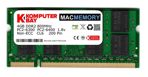 Komputerbay Apple MAC MÉMOIRE 4 Go (seul bâton 4 Go) PC2-6300 800MHz DDR2 SODIMM iMac et Macbook mémoire