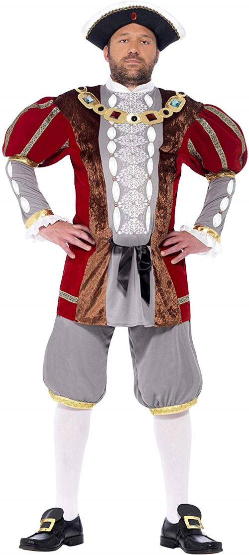 Smiffys Costume Deluxe d'Henry VIII, Rouge, avec Veste et Pantalon