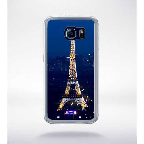 Coque Tour Eiffel Paris Night Compatible Samsung Galaxy S6 Transparent