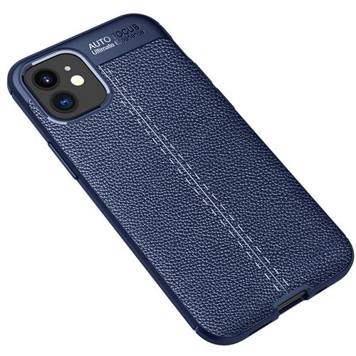 Coque Dermatoglyph Cover Silicone TPU Ultra Slim Phone Case pour iPhone 12 Mini 5.4” - Bleu