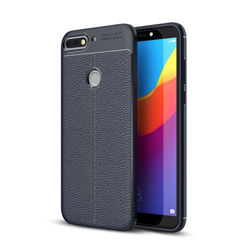 Coque en TPU revêtement en bleu foncé pour Huawei Honor 7C