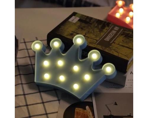 Lampe Décorative Couronne Veilleuse LED Lumière Blanc Chaude Bleu - YONIS
