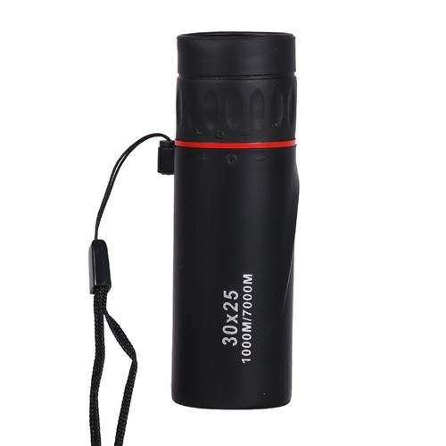 Monoculaire optique étanche 30 x 25 zoomable 7X portée extérieure - Noir