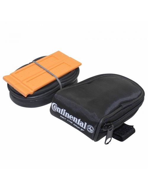 Sacoche de selle velo continental route avec chambre a air 700c presta + 2 demontes pneus course