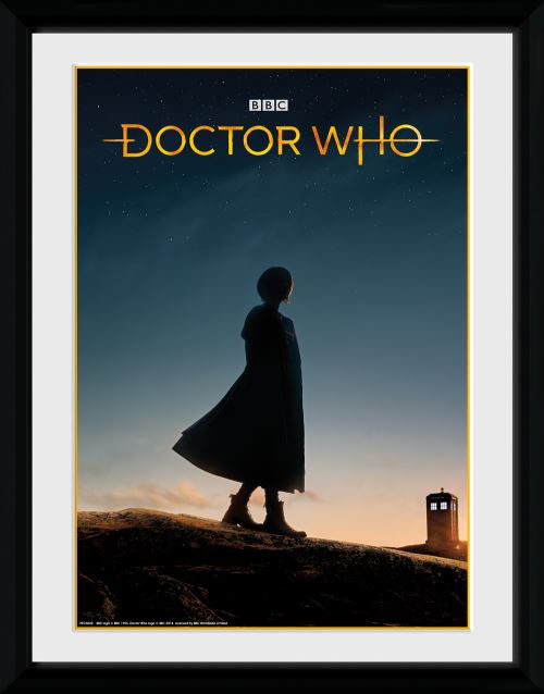 Photographie encadree Doctor Who 13th Doctor Silhouette 30x40cm