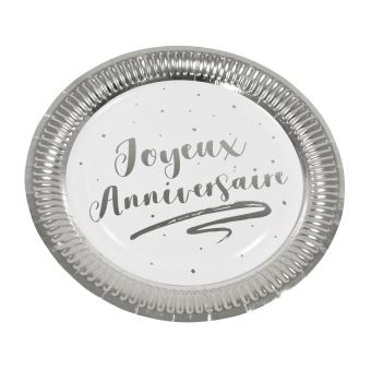 6 Assiettes En Carton Joyeux Anniversaire Argentees Metallisees 23 Cm Article De Fete Achat Prix Fnac 6 Assiettes En Carton Joyeux Anniversaire Argentees Metallisees 23 Cm Article De Fete Achat Prix Fnac