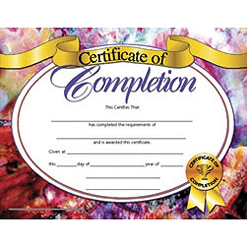 Completion Certificate (Set of 30)