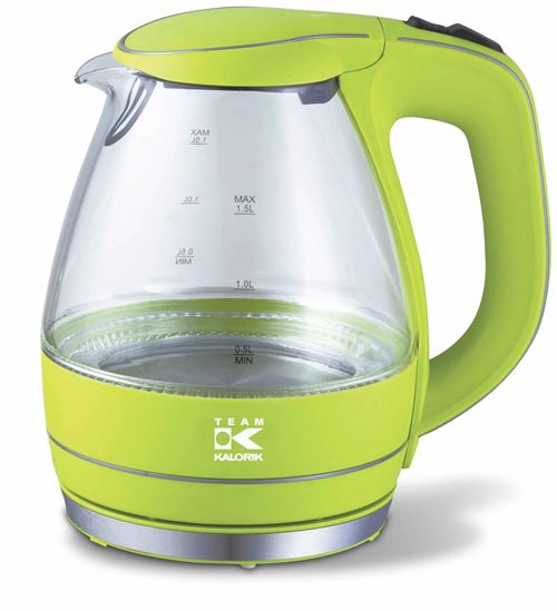 Team-kalorik-group tkg jk 1022 ag bouilloire design en verre 2200 w 1,5 l