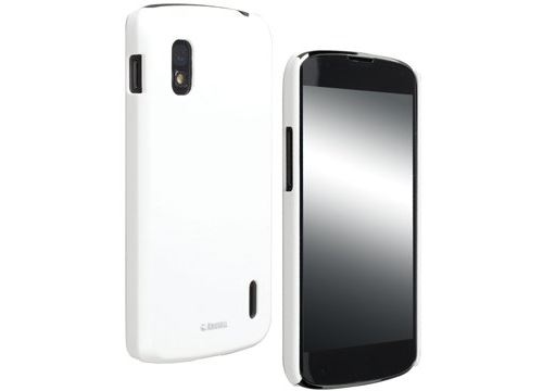 Krusell ColorCover - Beschermende bedekking voor mobiele telefoon - plastic - wit metalliek - voor LG Nexus 4 E960