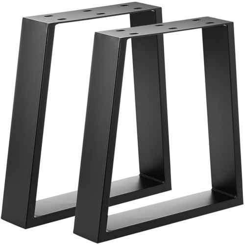 Pieds rectangulaire de petite table et banc en acier 400 x 80 x 430 mm 2-pack avec base horizontale