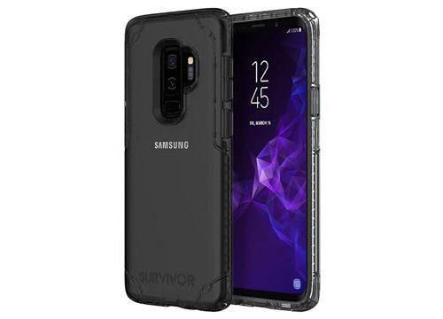 Griffin Survivor Strong - Achterzijde behuizing voor mobiele telefoon - polycarbonaat, thermoplastic polyurethaan (TPU) - transparant - voor Samsung Galaxy S9+