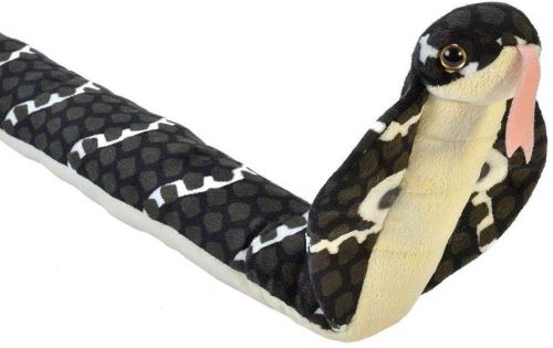 Peluche cobra royal - serpent noir 125 cm - doudou enfant - animaux