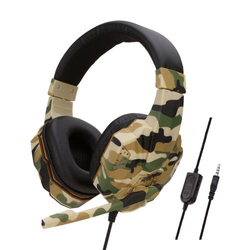 Casque Microphone de jeu stéréo PS4 de 3,5 mm pour N-Switch Bluetooth, Sans Fil Over-Ear - Jaune