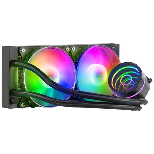 Mars Gaming ML-ONE240, Refrigeración Líquida CPU, TDP 400W, 2 Ventiladores FRGB, Refrigeración Líquida Gaming FRGB Negro o Blanco