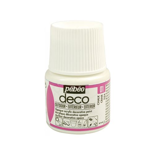 Peinture acrylique d'ext&eacute;rieur multi-surfaces - blanc - 45 ml #0