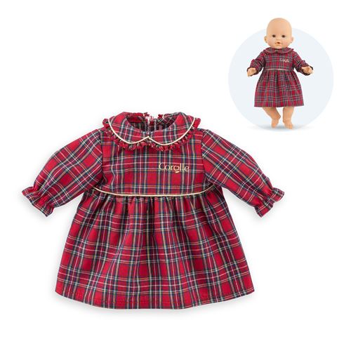 Non Communiqué Rouge Robe Corolle En Fêtes Pour Poupon 36 Cm